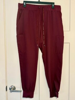 MedCouture Insight Wine Jogger Scrub Pants Size Large